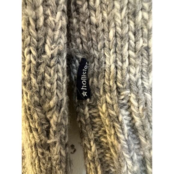 Hollister Co Grey Wool Rabbit Hair Blend Full Zip Sweater - Size Medium - Cozy! - Picture 4 of 6